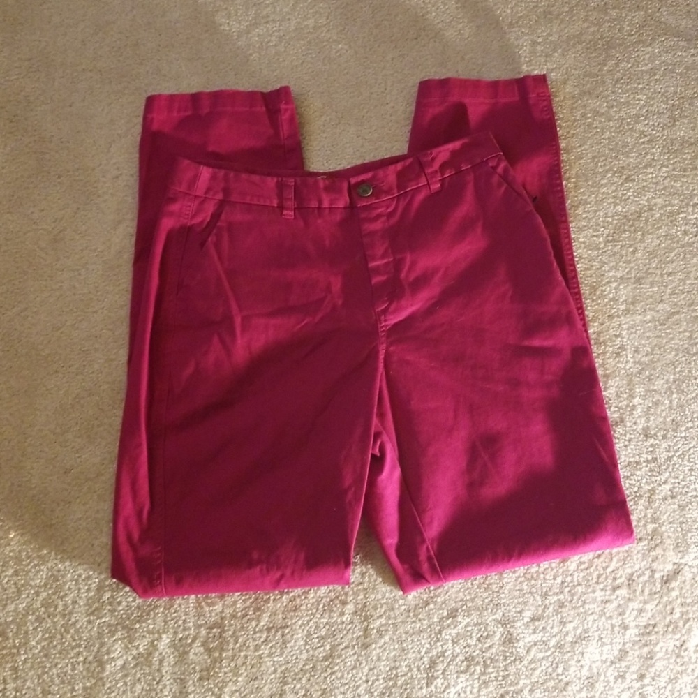 Merona stretch pink straight leg trousers